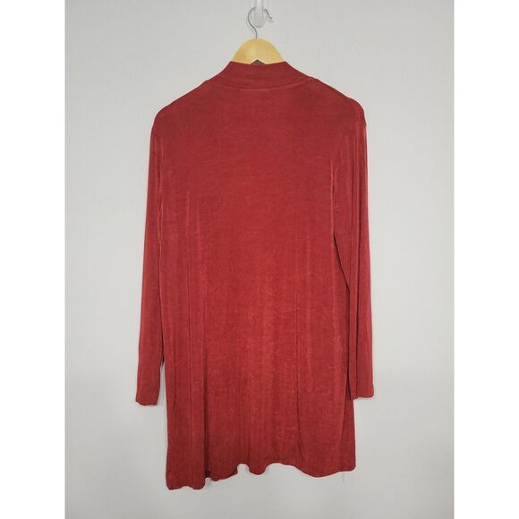 Slinky Brand Women's Cardigan Size Small Deep Red Acetate VTG - Picture 5 of 5